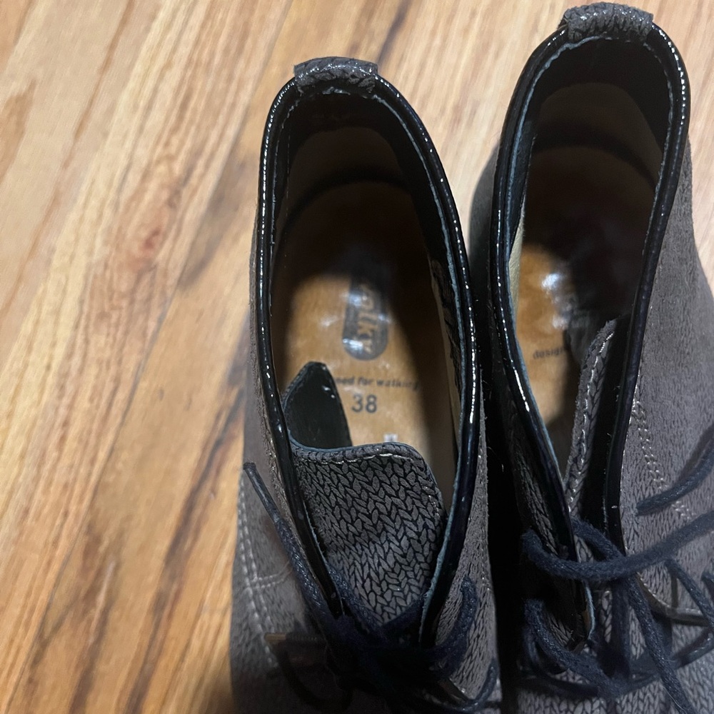 Wolky Walking Boots Black Leather Lace-Up Ankle Boots EU 38 - Picture 5 of 5